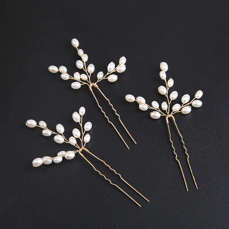 Pearl Bride Hairpins 3 pieces 6 pieces 690470947251 Short unclassified dresses