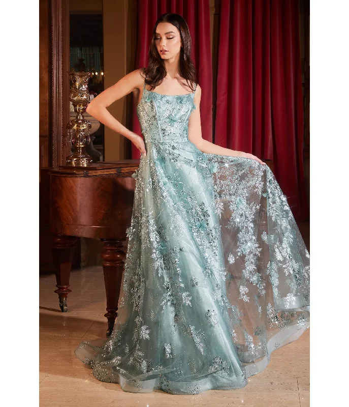 Cinderella Divine Sage Flower Sparkle Prom Gown Affordable unclassified dresses