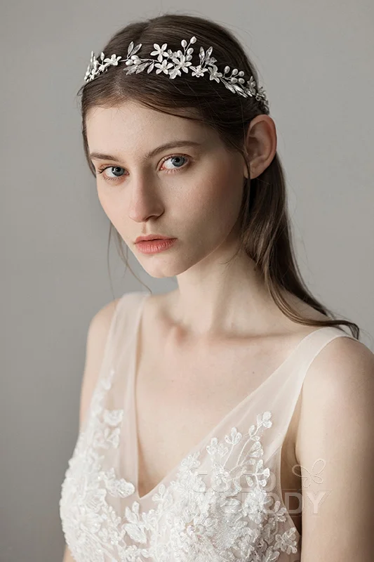 Fashion Alloy Headbands with Pearl and Crystals AH18017 Beaded unclassified dresses
