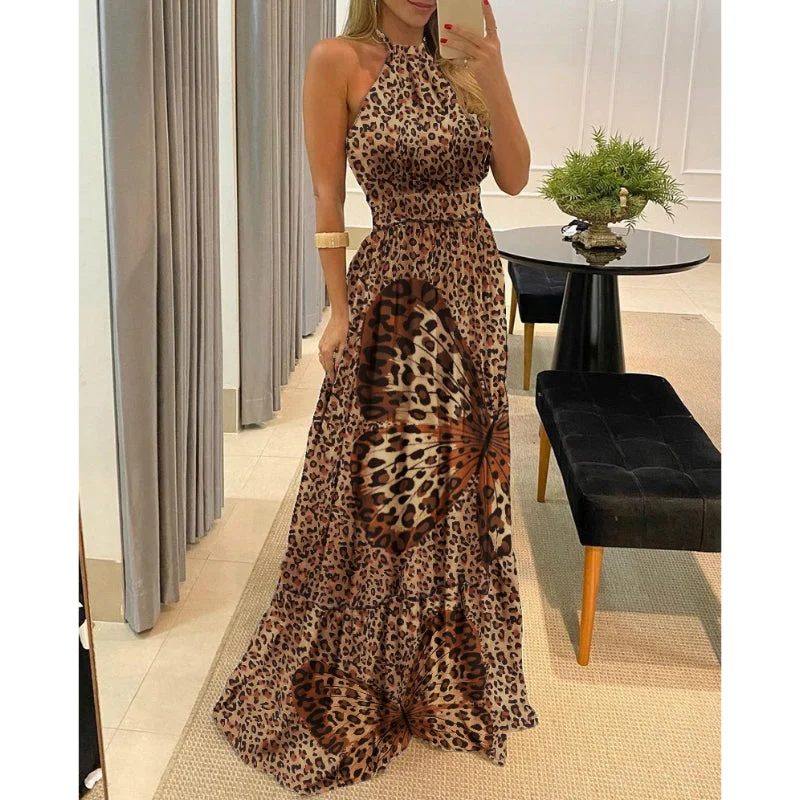 Julia Fashion - Women Leopard Dress Stretchy unclassified dresses