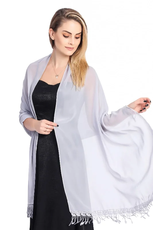 Chiffon Shawl with Tassels CJ0108 Stylish unclassified dresses