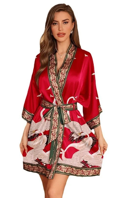 Silk-Like Robes 814614690851 Off-shoulder unclassified dresses