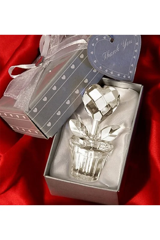 Crystal Heart Flower Pot Favor CGF0161 (Set of 6 pcs) Petite unclassified dresses