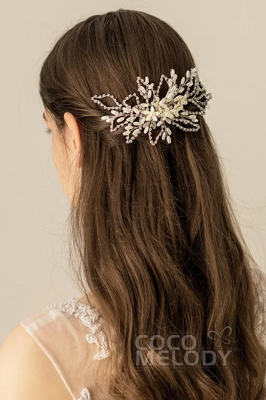 Fancy Alloy Hair Combs with Imitation Pearl Flower CH0175 Tulle unclassified dresses