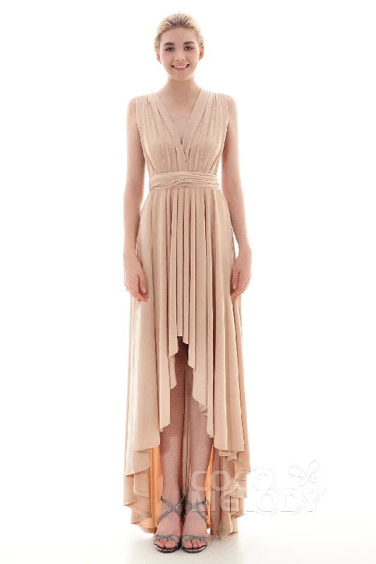 Asymmetrical High-Low Knitted Bridesmaid Dress COED16001 Striped unclassified dresses Asymmetrical High-Low Knitted Bridesmaid Dress COED16001 Striped unclassified dresses