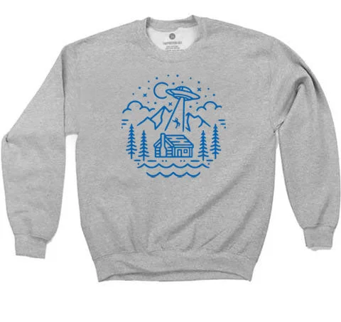 Abduct Me - Sweatshirt - Heather Grey Soft Sweatshirts with Logo