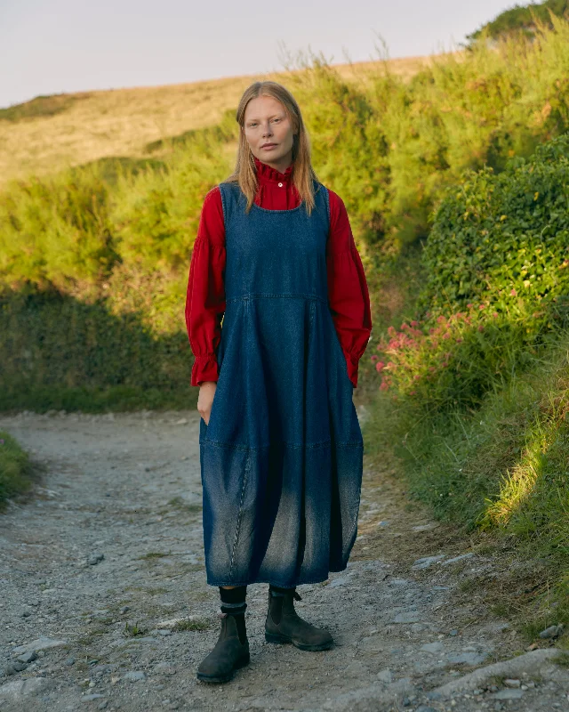 The Denim Pinafore Maxi Denim Skirt