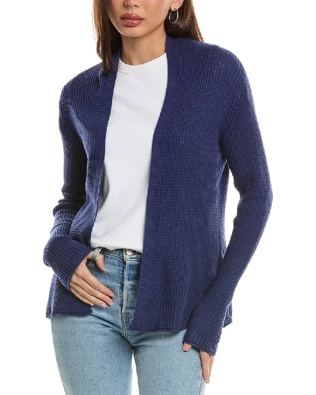 Hannah Rose Thermal Shrunken Cashmere-Blend Duster Knitted sweaters