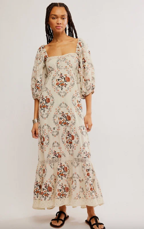 FREE PEOPLE ALL THE ATTITUDE PRINTED MAXI Discounted maxi dresses