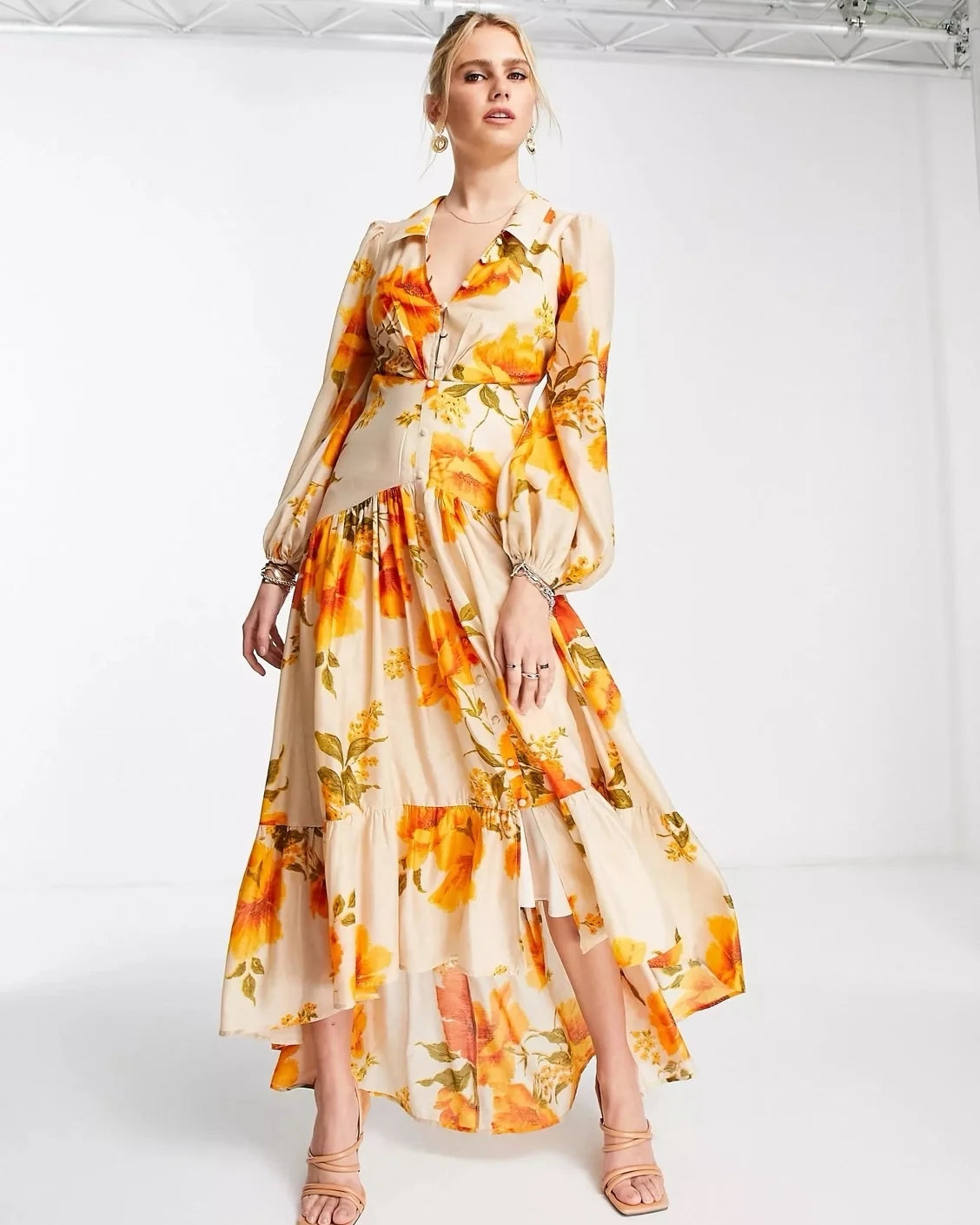 HIGH LOW FLORAL DRESS Short floral dresses