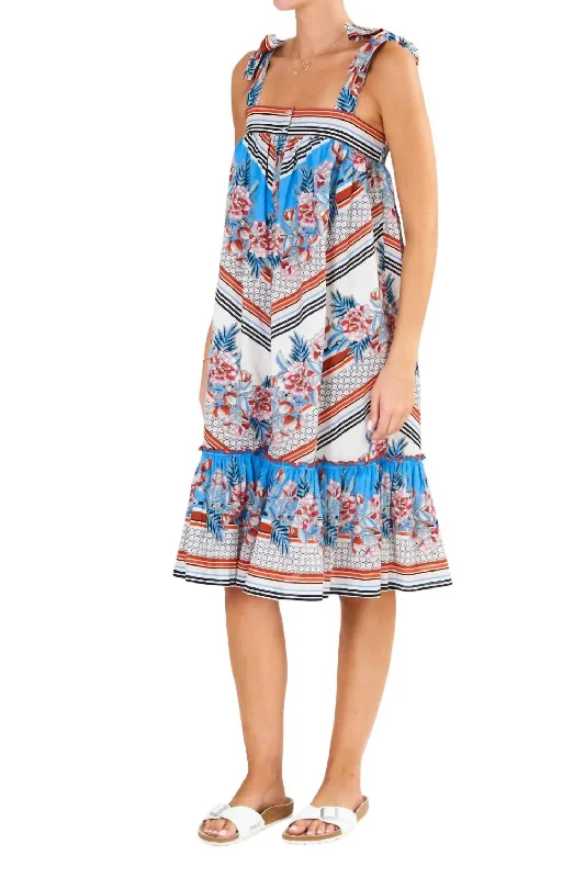 Midi Sundress In Arden Warm Midi Skirt